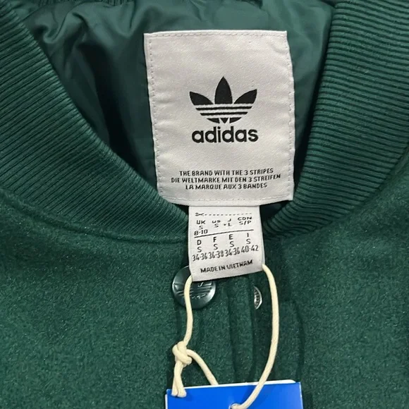 NWT Adidas VRCT Jacket Green Three stripe S - Picture 11 of 12
